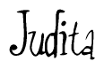 The image is a stylized text or script that reads 'Judita' in a cursive or calligraphic font.