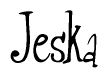 The image is of the word Jeska stylized in a cursive script.