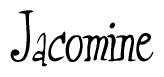 The image contains the word 'Jacomine' written in a cursive, stylized font.