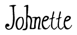 The image contains the word 'Johnette' written in a cursive, stylized font.