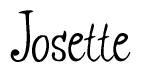   The image is of the word Josette stylized in a cursive script. 
