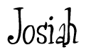 The image is a stylized text or script that reads 'Josiah' in a cursive or calligraphic font.