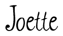 The image is a stylized text or script that reads 'Joette' in a cursive or calligraphic font.