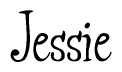 The image is of the word Jessie stylized in a cursive script.