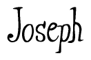 The image contains the word 'Joseph' written in a cursive, stylized font.