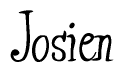 The image is a stylized text or script that reads 'Josien' in a cursive or calligraphic font.