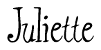 The image contains the word 'Juliette' written in a cursive, stylized font.