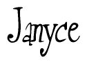 The image contains the word 'Janyce' written in a cursive, stylized font.
