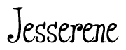The image contains the word 'Jesserene' written in a cursive, stylized font.
