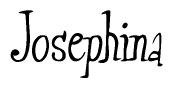 The image contains the word 'Josephina' written in a cursive, stylized font.