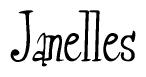 The image is of the word Janelles stylized in a cursive script.
