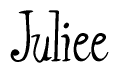 The image contains the word 'Juliee' written in a cursive, stylized font.