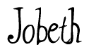 The image is of the word Jobeth stylized in a cursive script.