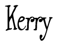 The image is a stylized text or script that reads 'Kerry' in a cursive or calligraphic font.