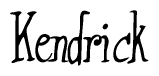 The image contains the word 'Kendrick' written in a cursive, stylized font.