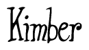 The image is a stylized text or script that reads 'Kimber' in a cursive or calligraphic font.