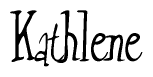 The image is of the word Kathlene stylized in a cursive script.