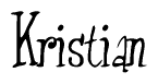 The image is a stylized text or script that reads 'Kristian' in a cursive or calligraphic font.