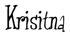 The image is of the word Krisitna stylized in a cursive script.