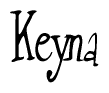 The image is of the word Keyna stylized in a cursive script.