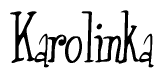 The image is a stylized text or script that reads 'Karolinka' in a cursive or calligraphic font.