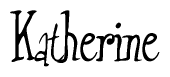 The image is of the word Katherine stylized in a cursive script.