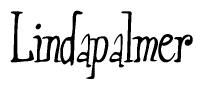 The image contains the word 'Lindapalmer' written in a cursive, stylized font.