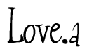 The image contains the word 'Lovea' written in a cursive, stylized font.