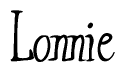 The image contains the word 'Lonnie' written in a cursive, stylized font.