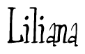 The image contains the word 'Liliana' written in a cursive, stylized font.