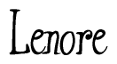 The image is a stylized text or script that reads 'Lenore' in a cursive or calligraphic font.