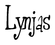 The image is of the word Lynjas stylized in a cursive script.