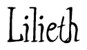 The image is a stylized text or script that reads 'Lilieth' in a cursive or calligraphic font.