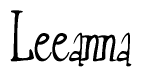 The image contains the word 'Leeanna' written in a cursive, stylized font.
