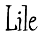 The image contains the word 'Lile' written in a cursive, stylized font.
