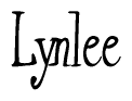 The image contains the word 'Lynlee' written in a cursive, stylized font.