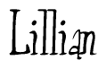 The image is of the word Lillian stylized in a cursive script.