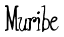 The image contains the word 'Muribe' written in a cursive, stylized font.