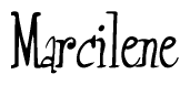 The image is a stylized text or script that reads 'Marcilene' in a cursive or calligraphic font.