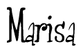 The image is a stylized text or script that reads 'Marisa' in a cursive or calligraphic font.