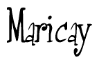 The image contains the word 'Maricay' written in a cursive, stylized font.