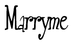 The image is of the word Marryme stylized in a cursive script.