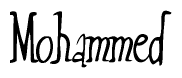 The image contains the word 'Mohammed' written in a cursive, stylized font.