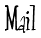 The image is of the word Mail stylized in a cursive script.