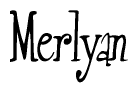 The image is a stylized text or script that reads 'Merlyan' in a cursive or calligraphic font.