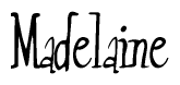   The image is of the word Madelaine stylized in a cursive script. 