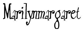 The image contains the word 'Marilynmargaret' written in a cursive, stylized font.