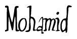 The image is of the word Mohamid stylized in a cursive script.