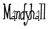 The image is of the word Mandyhall stylized in a cursive script.