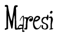 The image contains the word 'Maresi' written in a cursive, stylized font.
